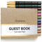 Gallery Leather Guest Book Special Events, add Photos, 192 Lined Pages, Bonded Leather, Hardcover, Gold-Gilded, Guestbook